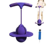 2026 New Bouncing Ball with Handle | Rubber, 32x22x68cm, Blue Or Pink | 300kg Capacity Hopper Ball For Kids & Adults | Outdoor Jumping Toy with Air Pump For Balance & Coordination