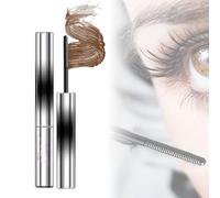 2026 New Brushless Metal Wands Mascaras, Lashoque Metal Wand Mascara, Iron Wand Mascara, Waterproof Long-Lasting 3D Curling Eyelas (Brown)