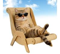 2026 New Cat Recliner Scraper Board, Cat Recliner Scratch Board, Anti-Scratch Nest Wooden Sword Hemp Grinding Claws Scratching Pad Pet, Resistant & Low Lint (L)