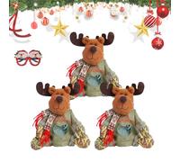 2026 New Christmas Bags Zipper Design,Christmas Doll Gift Bags,Reusable Christma Gift Bags for Presents Candy Fruit,Santa Snowman Snowflake Deer Shaped (3pcs A)