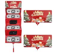 2026 New Christmas Cash Gift Envelope, DIY Surprise Card Holder with 10 Slots & Money Clip, Xmas Holiday Envelopes for Women Men Family (Wine red)