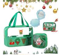 2026 New Christmas Mini Zippered Pouch, Christmas Preppy Patch Makeup Bags, 2026 New Mini Christma Makeup Bag, Large Capacity Waterproof Minis Xmas Pouches, for Trips & Daily Storage (Love)
