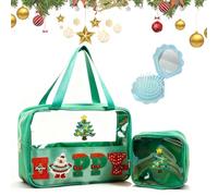 2026 New Christmas Mini Zippered Pouch, Christmas Preppy Patch Makeup Bags, 2026 New Mini Christma Makeup Bag, Large Capacity Waterproof Minis Xmas Pouches, for Trips & Daily Storage (Happy)