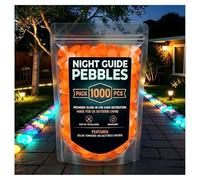 2026 New Colorful Glow-In-The-Dark Garden Stones, Luminous Pebbles for Walkway Patio Yard Fish Tank Aquarium Decor, Glowing Rocks for Pathway Garden Crafts (Orange,1000 PCS)