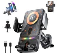 2026 New Cool Car Wireless Fast Charging Holder, 90° Switch Between Horizontal Vertical, Charge Faster, Smart Sensor Open, Universal Air Vent Phone Holder for All Smartphones (B-1PC)