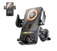 2026 New Cool Car Wireless Fast Charging Holder, Charge Faster, Wireless Charging Rotating Car Mount, 360° Rotation, 15w Universal, Smart Sensor Open, Switch Between Horizontal Vertical (Black)