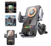 2026 New Cool Car Wireless Fast Charging Holder, Wireless Charging Rotating Car Mount,15w Universal, 360° Rotation, Smart Sensor Open, Switch Between Horizontal Vertical (B)