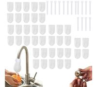 2026 New Cotton Filter Bag for Faucet, Splash-Proof, for Hot and Cold Water Faucets Kitchen Sink & Bathroom Faucets Traps Limescale and Sediment (40 Cotton+16 T-Straps)