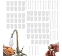 2026 New Cotton Filter Bag for Faucet, Splash-Proof, for Hot and Cold Water Faucets Kitchen Sink & Bathroom Faucets Traps Limescale and Sediment (60 Cotton+30 T-Straps)