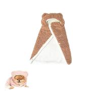 2026 New Dog Cape Blanket, Dog Cape Blanket for Small Dogs, Cute Soft Comfortable Pet Cold Weather Coat Wraps with Hood (Brown + White,Medium)