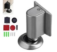 2026 New Door Wedge Stopper, Magnetic Door Stopper for Bottom ofDoor, No Drill Invisible Doorstops for InsideDoor, DoorCatch Holder to Keep Doors Open (Silver)