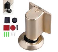 2026 New Door Wedge Stopper, Magnetic Door Stopper for Bottom ofDoor, No Drill Invisible Doorstops for InsideDoor, DoorCatch Holder to Keep Doors Open (Gold)