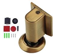 2026 New Door Wedge Stopper, Magnetic Door Stopper for Bottom ofDoor, No Drill Invisible Doorstops for InsideDoor, DoorCatch Holder to Keep Doors Open (Brass)