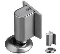 2026 New Door Wedge Stopper, Magnetic Doors Stoppers for Bottom of Door, No Drill Invisible Doorstops, Heavy Duty Magnetic Catch Holder to Keep Doors Open (Silver)