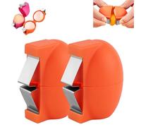 2026 New Egg Shell Opener, 2026 New Egg Opener for Hard Boiled Eggs, Handheld Kitchen Gadget for Easy Peeling & Separating (Orange(2PC))