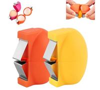 2026 New Egg Shell Opener, 2026 New Egg Opener for Hard Boiled Eggs, Handheld Kitchen Gadget for Easy Peeling & Separating (Orange+Yellow)