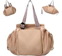 2026 New Essential Tote Bag - Multifunctional Everyday Bag with 15 Smart Pockets, Tote Great Storage for Ladies (Khaki)