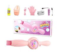 2026 New Fog Bubble Machine - Rechargeable Automatic Bubble with Colorful Lights & Music | Magic Fog Ɓubble Stick with Elastic Bubbles | Portable Summer Outdoor Toy