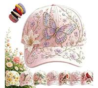 2026 New Garden Morning Baseball Cap,Cotton Hummingbird Flowers Hat,Lightweight Breathable Casual Sun Hat,Adjustable,Hat Outdoor Daily Wear.[Butterfly]