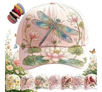 2026 New Garden Morning Baseball Cap,Cotton Hummingbird Flowers Hat,Lightweight Breathable Casual Sun Hat,Adjustable,Hat Outdoor Daily Wear.[Dragonfl]