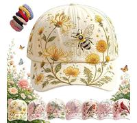 2026 New Garden Morning Baseball Cap,Cotton Hummingbird Flowers Hat,Lightweight Breathable Casual Sun Hat,Adjustable,Hat Outdoor Daily Wear.[Honeybee]