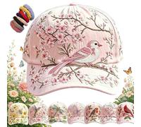 2026 New Garden Morning Baseball Cap,Cotton Hummingbird Flowers Hat,Lightweight Breathable Casual Sun Hat,Adjustable,Hat Outdoor Daily Wear.[Bird#a]