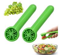 2026 New Grape Cutter Slicer, Grape Cutter Tool, Grape Tomato Cherry Strawberry Cutter Tools Into 4 Pieces, Quarter Grape Slicer Kitchen Gadget for Vegetable Fruit Salad (2Pcs)