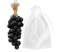 2026 New Grape Soap on a Rope,Handmade Grapes-Shaped Soaps,Decorative Aromatic Bar for Hand & Body Wash,Fresh Air & Home Décor Gift for Men & Women (Black,40 pieces/mesh bag)