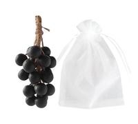 2026 New Grape Soap on a Rope,Handmade Grapes-Shaped Soaps,Decorative Aromatic Bar for Hand & Body Wash,Fresh Air Home Décor Gift for Men Women (Black,20 pieces/mesh bag)