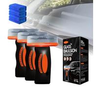 2026 New Hand-Held Glass Emulsion Cleaner, Auto Glasss Side Window Oil Film Removal Cleaner, Glass Film Cleaning Brush, for Car Windows, Rearview Mirrors & Windshield (3PCS)