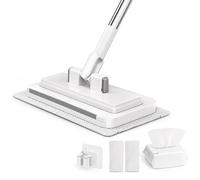 2026 New Hands Free Flat Mop One Click, Snap Grip Mini Mops for Wet Dry Cleaning, Hands Free Multi Purpose Flat Mop for Floors Walls Bathroom Corners