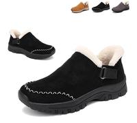 2026 New Hands-Free Slip-in Orthopedic Shoes for Women, Warm Fleece-Lined Comfort Shoes with Arch Support (Black,40)