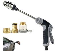 2026 New Heavy Duty Garden Hose Nozzle, Stainless Steel Universal Hose Fit, Turn Any Hose into a High Pressure Water Cleaning Jet, Garden Hose Spray Gun for Plants (B)