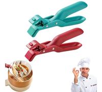 2026 New Hot Plate Gripper Lifters Tongs, Multi-Function Anti-Scald Bowl Holder Clip, Silicone Non-slip Hot Dish Plate Holder, For Hot Bowls & Plates (2pcs Red+Blue)
