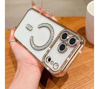 2026 New in Phone Case for iPhone 17 Series - Glitter Bling Rhinestone Sparkly Magnetic Case, Four Corners Air Cushion Anti-Fall Case for iPhone with Invisible Ring Stand (#1,for iPhone 17 air)