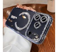 2026 New in Phone Case for iPhone 17 Series - Glitter Bling Rhinestone Sparkly Magnetic Case, Four Corners Air Cushion Anti-Fall Case for iPhone with Invisible Ring Stand (#2,for iPhone 17 air)