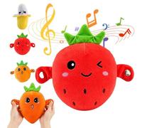 2026 New Interactive Music Plush Toy, 24cm Soft Interactive Banana Toy, Touch-Sensitive Fruit Plush with Sound Features, Induction Singing Sensory Toys for Kids Early Education Play Fun (C1)