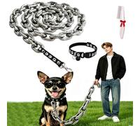2026 New Iron Dog Paw Chain Leash,Big Chain Leash Funny,Lightweight Fake Heavy Plastic Iron Paw Chains with Secure Clip, Pet Photo Props,For Small Dogs Cats Puppies. (Silver, 2m/78in)