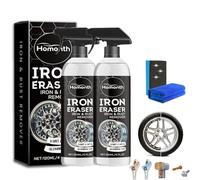 2026 New Iron Eraser Rust Remover Spray - 120/240/360ml Iron Powder Remover for Car Wheels and Paint Fast Acting Rust and Brake Dust Removers for Wheels, Tools & Hardware (2PCS)