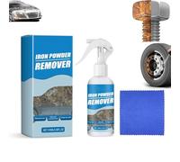 2026 New Iron Powder Remover Spray,100ml Multi-Functional Quick Acting Rust Removal Spray,Multipurpose Powerful Rusts Removal & Lubrication,Rust Remover Spra-y for Metal,Wheels,Tools,Cars,Chains