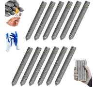 2026 New Low Temperature Universal Welding Rods, Easy Melt Powder Cored Aluminum Welding Rod, Portable Lighter Welding Rod for Aluminum Stainless Steel Copper Iron Metal Repair (12, Silver)