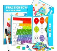 2026 New Magnetic Fraction Demonstration Book, 102 Pcs Magnetic Fractions Tiles & Fraction Circles for Kids, Educational Puzzle Math Fractions Manipulatives Disc Set for Elementary School (C)
