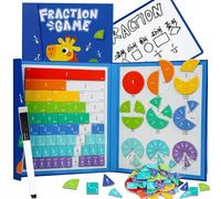 2026 New Magnetic Fraction Demonstration Book, 102 Pcs Magnetic Fractions Tiles & Fraction Circles for Kids, Educational Puzzle Math Fractions Manipulatives Disc Set for Elementary School (B)