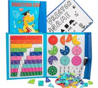 2026 New Magnetic Fraction Demonstration Book, 102 Pcs Magnetic Fractions Tiles & Fraction Circles for Kids, Educational Puzzle Math Fractions Manipulatives Disc Set for Elementary School (E)