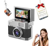 2026 New Mini Digital Camera with 1.47 in Flip LCD Screen, 1080p Retro Mini Ccd Camera with 32/64/128GB Card,Keychain Digital Camera with Lanyard,Record The Beautiful Moments of Life (Black,32GB)