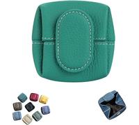 2026 New Mini LycheePattern Coin Purse, Mini Ladies' Coin Purse, Top Grain Leather Small Women’s Wallet, Casual Change Pouch, Solid Color CoinPurse for Women Girls (Green)
