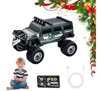 2026 New Mini RC Off-Road Truck with Lights, 1:64 Rechargeable Mini RC Truck,3-Speed Modes,2.4ghz Racing System,for Kids Adults and Collectors (Without Trailer,Dark Green)