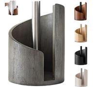 2026 New Mountain Paper Towel Holder Countertop - Mango Wood Base & Iron Holder, Slim Descent/Up liftjoys/Not ablean One-Hand Tearing, Fits Jumbo/Mega Rolls (D)