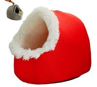2026 New Pet Cozy Warm Cave Bed - CozyCaveBed with Ultra-Soft, WinterWarm PetCaveBed with Thermal-Insulated Walls Sherpa Lining Trap PetBody Heat (Red,M)