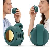 2026 New Portable Silent Mini Bladeless Electric Fan,Small Whirlwind Bladeless Fan Clip On Shirt,Quiet Usb Rechargeable,3 Speeds Small Whirlwind Clip-Waist Neck Fan For Outdoor, Office,Travel (Green)
